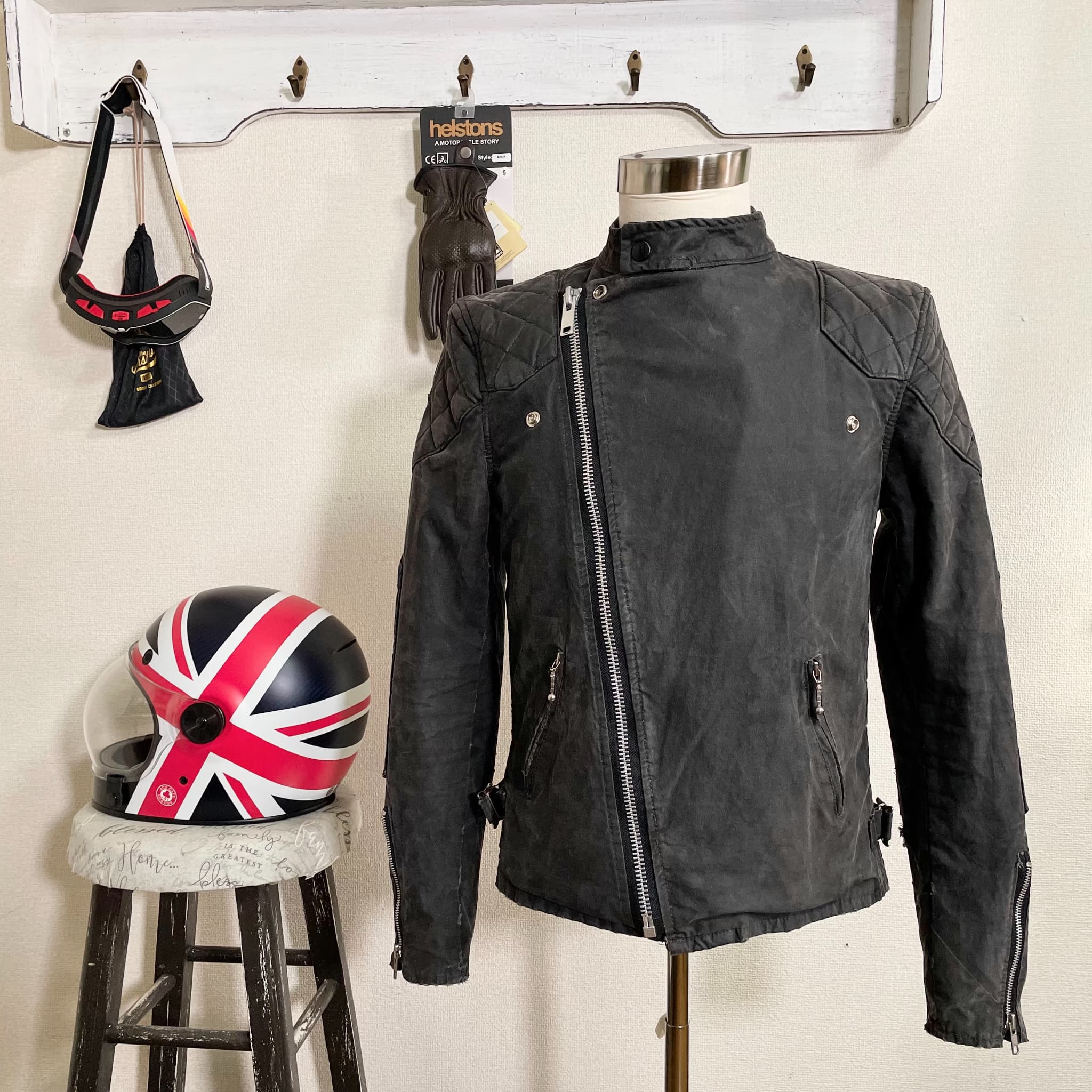 50sヴィンテージ イギリス軍　スナイパーマント　ベルスタッフ　BELSTAFF 1970年代イギリス製Belstaffシングルライダースジャケット